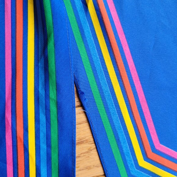 Vera Neumann Ribbon Scarf Retro Rainbow 60" Rectangle - Picture 2 of 6